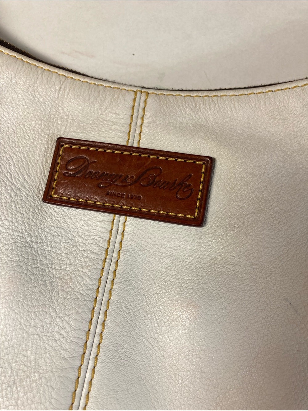Vintage Dooney & Bourke Juliette White Leather Purse - Picture 9 of 15